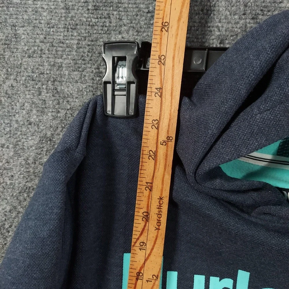 NEW Hurley‎ Hoodie Boys L Blue Armory Navy Heather Fleece Pullover Sweatshirt